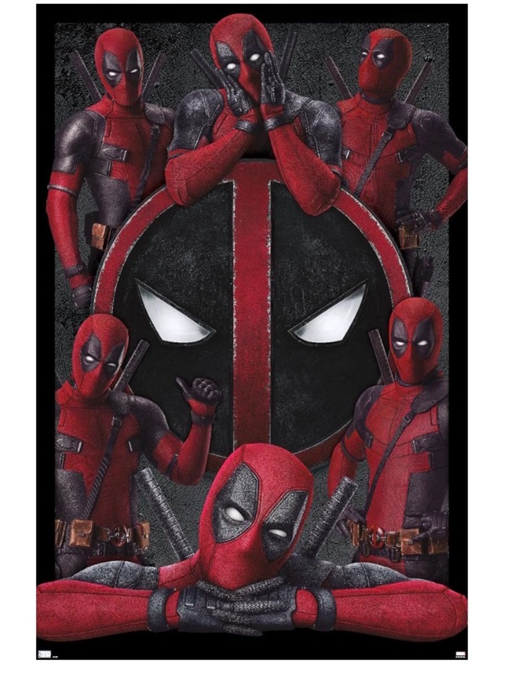 Free with purchase Deadpool Red and Black Wall Art Poster